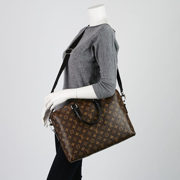 LOUIS VUITTON Monogram Macassar Porte-Documents Jour Bag - Picture 4 of 11